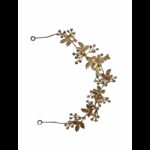 ⁦هيد بيس للعرايس - لون  ذهبي - على شكل ورود صغيرة - مرصّع بالسترس لون ذهبي⁩ - الصورة ⁦2⁩