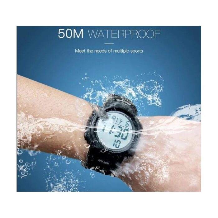 ⁦ساعة سكيمي أخضر  ارقام كبيرة وتاريخ  ضد الماء⁩ - الصورة ⁦4⁩