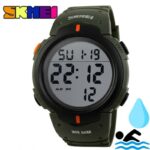 ⁦ساعة سكيمي أخضر  ارقام كبيرة وتاريخ  ضد الماء⁩ - الصورة ⁦6⁩