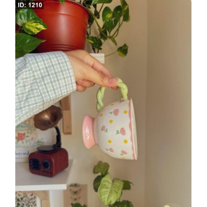 103377474_6833495bcc535 مج حجم كبير لون أخضر و زهري - الصورة 1