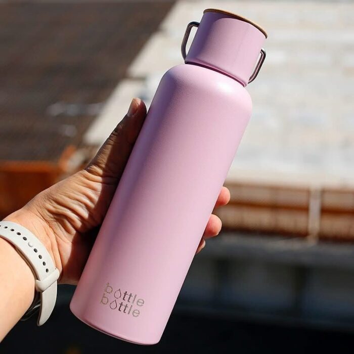 103377483_68334964019d6 مطرة ستانلس حافظة للحرارة لون زهري 980 مل - الصورة 1