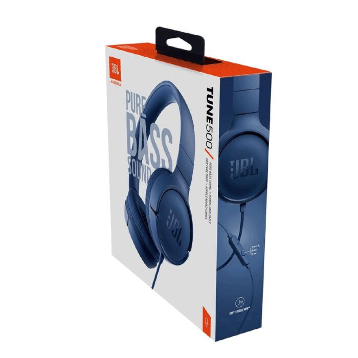 ⁦JBL Tune 500 Wired Headphones Blue⁩ - الصورة ⁦7⁩