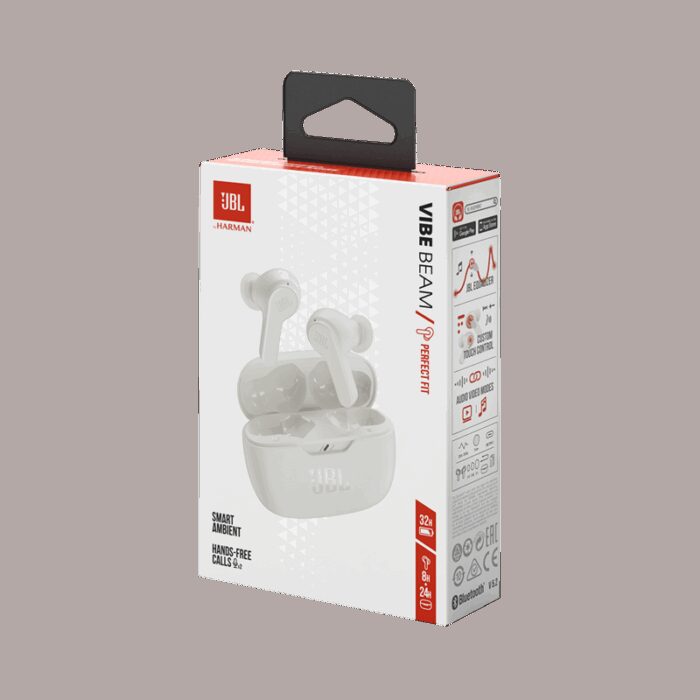 ⁦JBL Wave Beam Wireless In-Ear Headphones White⁩ - الصورة ⁦11⁩
