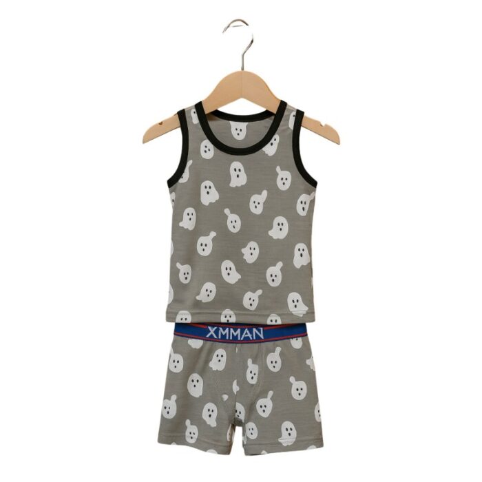 ⁦طقم داخلي (شباح وبوكسر) قطعتين ولادي لون سكني⁩ - الصورة ⁦2⁩