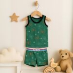 طقم داخلي (شباح وبوكسر) قطعتين ولادي لون أخضر