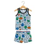 طقم داخلي (شباح وبوكسر) قطعتين ولادي لون أزرق فاتح