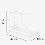 مشبك مجلي طبقتين لون أبيض