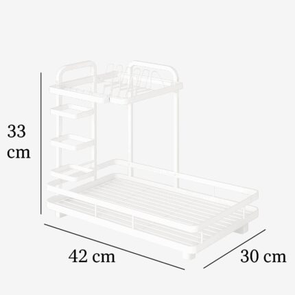 مشبك مجلي طبقتين لون أبيض