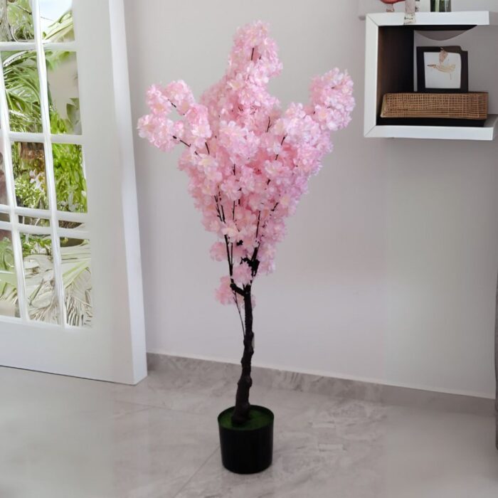 103381197_6813538f21c0c شجرة ورد صناعية لون زهري - الصورة 1