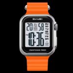 ساعة سكيمي رقمية سيليكون لون برتقالي