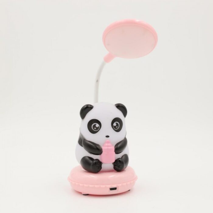 ⁦مصباح بتصميم باندا لون زهري⁩ - الصورة ⁦4⁩