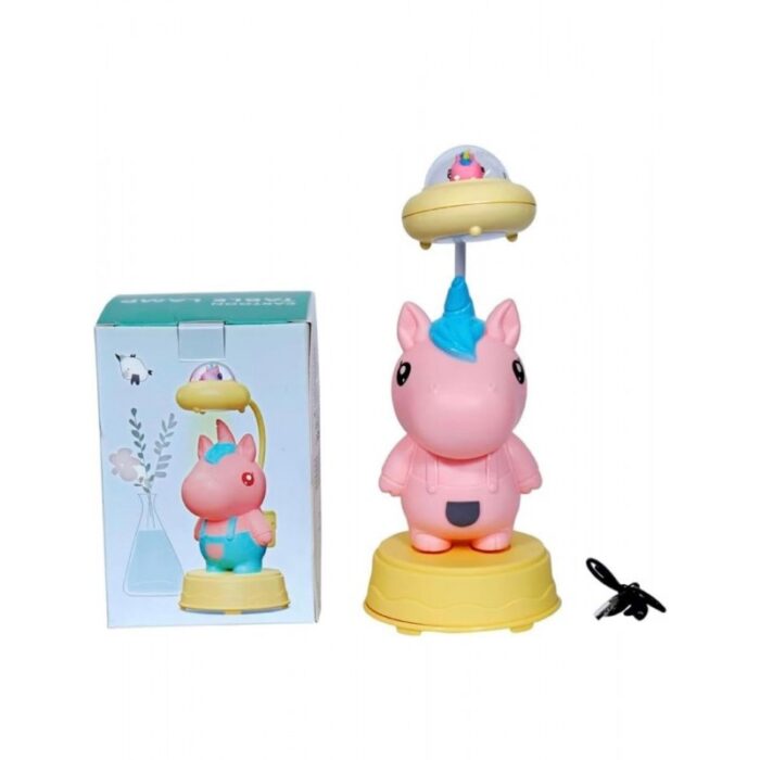 ⁦مصباح مكتبي بتصميم يوني كورن لون زهري Taple lamp⁩ - الصورة ⁦2⁩