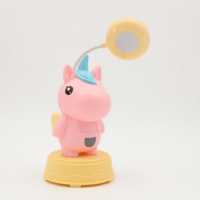 ⁦مصباح مكتبي بتصميم يوني كورن لون زهري Taple lamp⁩ - الصورة ⁦3⁩