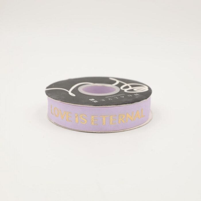 ⁦شبر تغليف رول love لون بنفسجي 50 م⁩ - الصورة ⁦2⁩