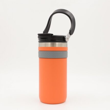 ثيرموس مع مقبض يد تريند لون برتقالي