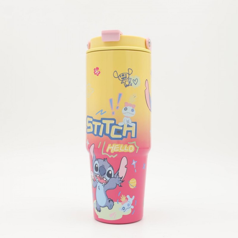 103381633_68151e9e093c0 ثيرموس دزني ستيتش لون زهري و أصفر - الصورة 1