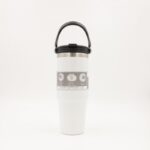 ثيرموس مع مقبض يد لون أبيض