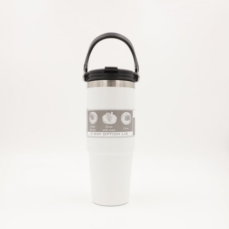 ⁦ثيرموس مع مقبض يد لون أبيض⁩ - الصورة ⁦1⁩