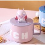 مج بتصميم ستيتش لون زهري