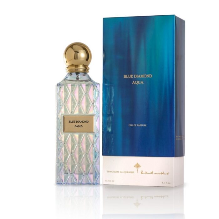 ⁦Blue Diamond – Aqua 200 ML By Ibrahim Al Qurashi EDP - بلو دايموند أكوا 200 مل من إبراهيم القرشي للجنسين⁩ - الصورة ⁦2⁩