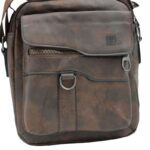 ⁦شنطة جلد للرجال لون بني⁩ - الصورة ⁦3⁩