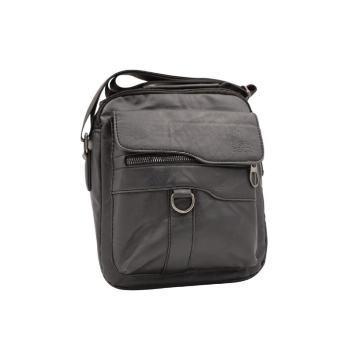 ⁦شنطة جلد للرجال لون أسود⁩ - الصورة ⁦3⁩