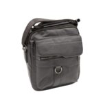 ⁦شنطة جلد للرجال لون أسود⁩ - الصورة ⁦4⁩