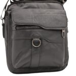 ⁦شنطة جلد للرجال لون أسود⁩ - الصورة ⁦5⁩