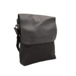 ⁦شنطة جلد للجنسين لون أسود⁩ - الصورة ⁦3⁩