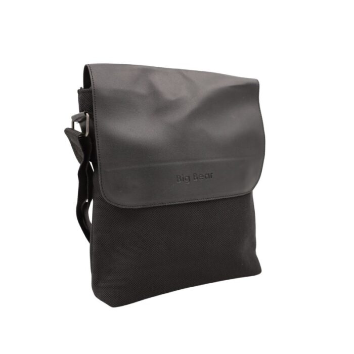 ⁦شنطة جلد للجنسين لون أسود⁩ - الصورة ⁦3⁩