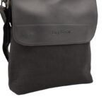 ⁦شنطة جلد للجنسين لون أسود⁩ - الصورة ⁦4⁩