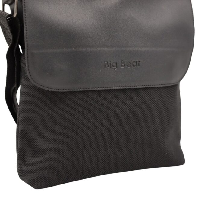 ⁦شنطة جلد للجنسين لون أسود⁩ - الصورة ⁦4⁩