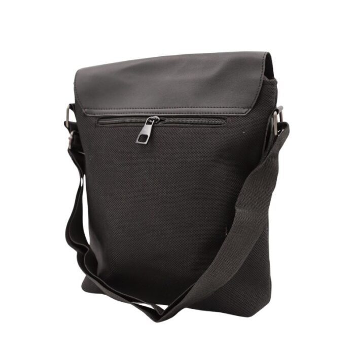 ⁦شنطة جلد للجنسين لون أسود⁩ - الصورة ⁦5⁩