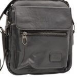 شنطة جلد للرجال لون أسود