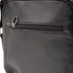 ⁦شنطة جلد للرجال لون أسود⁩ - الصورة ⁦2⁩