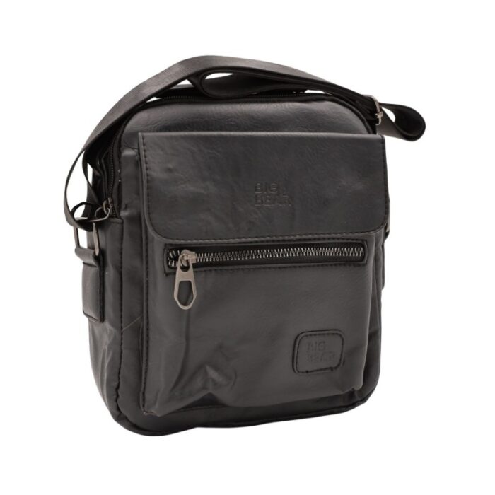 ⁦شنطة جلد للرجال لون أسود⁩ - الصورة ⁦6⁩