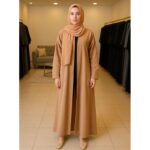 عباية مخمل بيج