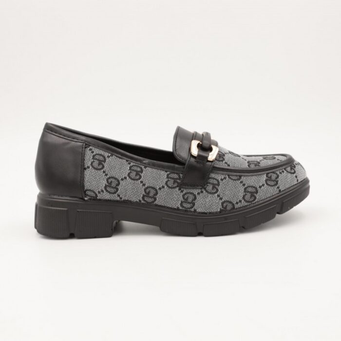 ⁦كندرة ستاتية بنعل متوسط لون أسود⁩ - الصورة ⁦2⁩