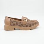 ⁦كندرة ستاتية بنعل متوسط لون بيج⁩ - الصورة ⁦2⁩