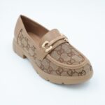 ⁦كندرة ستاتية بنعل متوسط لون بيج⁩ - الصورة ⁦5⁩