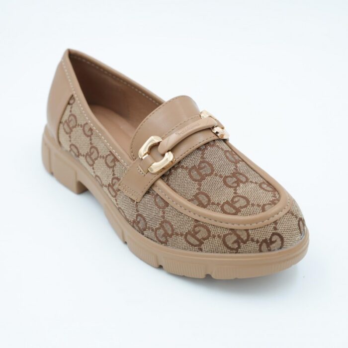 ⁦كندرة ستاتية بنعل متوسط لون بيج⁩ - الصورة ⁦5⁩