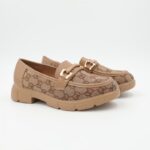 ⁦كندرة ستاتية بنعل متوسط لون بيج⁩ - الصورة ⁦7⁩