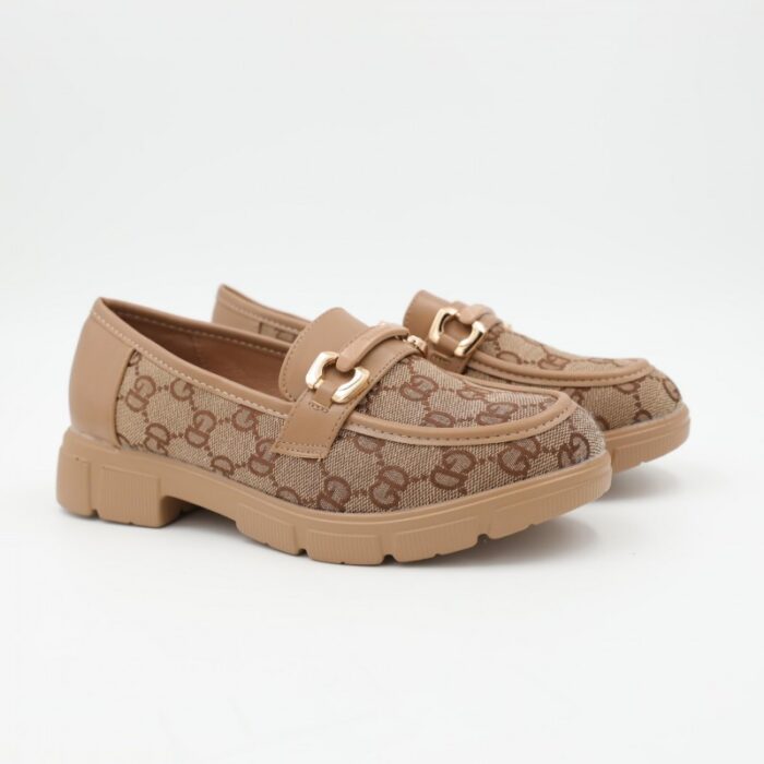 ⁦كندرة ستاتية بنعل متوسط لون بيج⁩ - الصورة ⁦7⁩