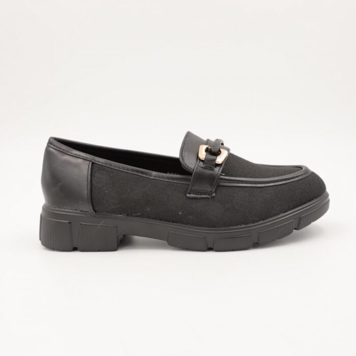 ⁦كندرة ستاتية بنعل متوسط لون أسود⁩ - الصورة ⁦2⁩