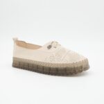 كندرة ستاتية مريحة نعل مرتفع لون بيج