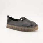 كندرة ستاتية مريحة نعل مرتفع لون أسود