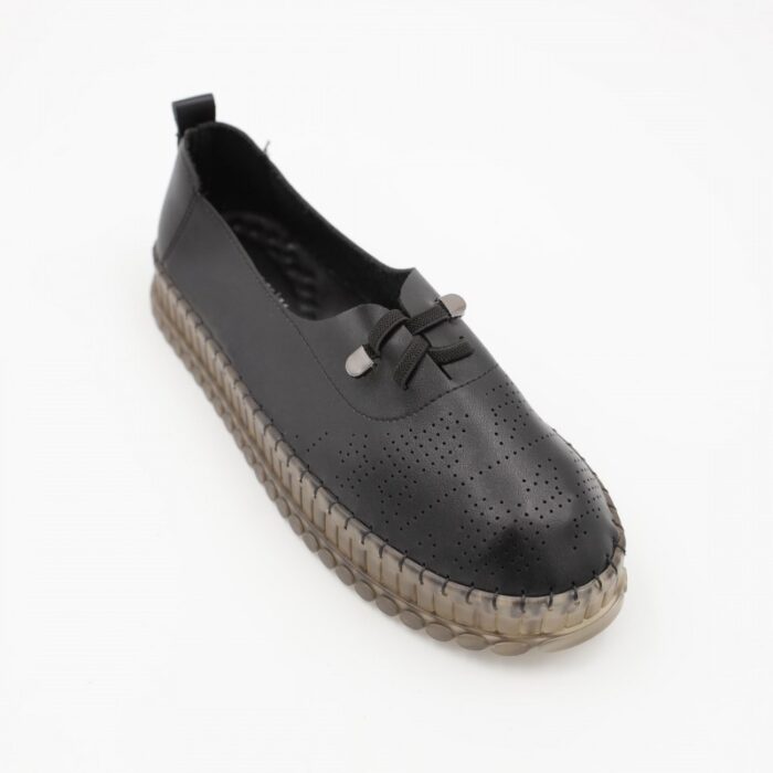 ⁦كندرة ستاتية مريحة نعل مرتفع لون أسود⁩ - الصورة ⁦5⁩