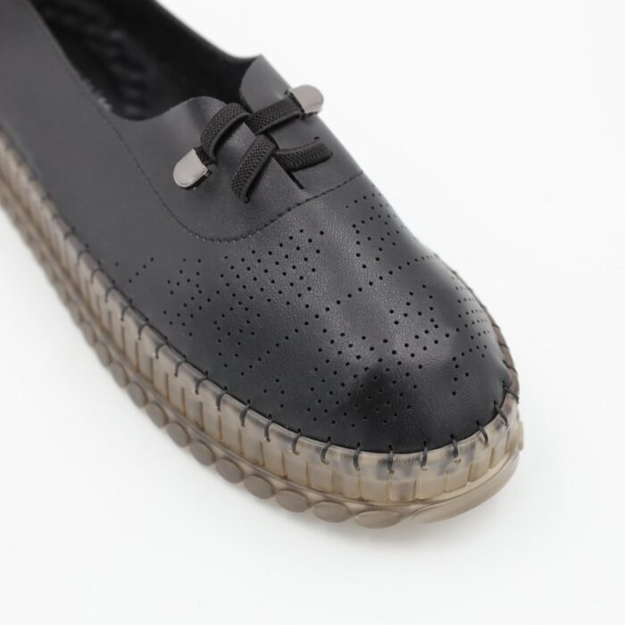 ⁦كندرة ستاتية مريحة نعل مرتفع لون أسود⁩ - الصورة ⁦6⁩