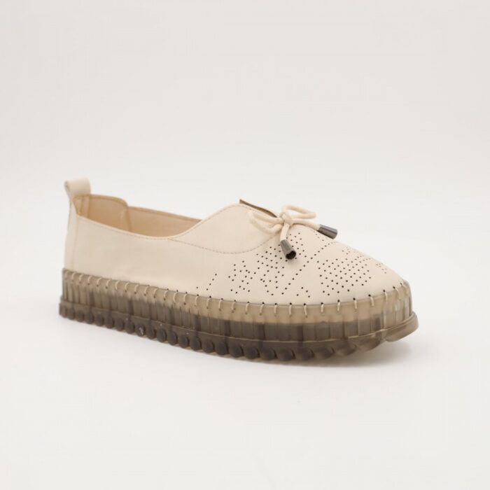 103381904_6833543613d2d كندرة ستاتية مريحة نعل مرتفع لون بيج - الصورة 1