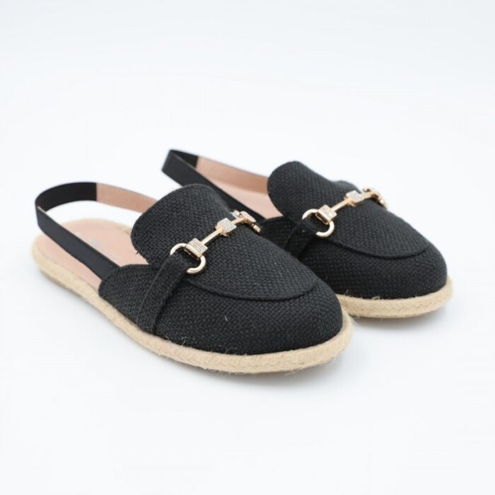 ⁦لوفر نسائي صيفي بخلفية مفتوحة لون اسود⁩ - الصورة ⁦8⁩